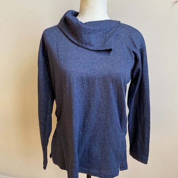 MAX Studio BNWOT Split Neck Blue Top New Pullover - Picture 2 of 6